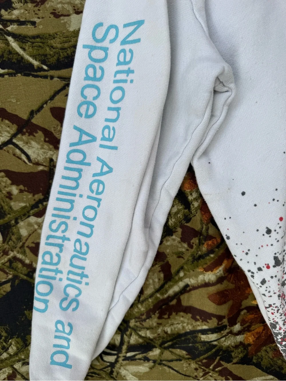 Hudson Outerwear Kids NASA Graphic Hoodie Sweatshirt White Black Youth XL